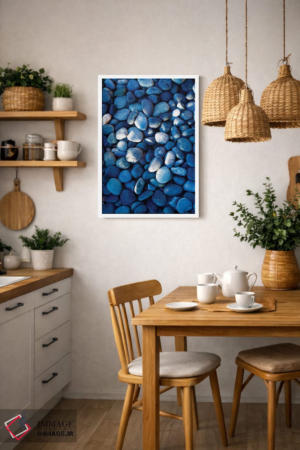 تابلو دکوراتیو New Mexico, USA of shaded rocks.,سانتا فه، نیومکزیکو با… اثر ژولین مک رابرتس - D3W