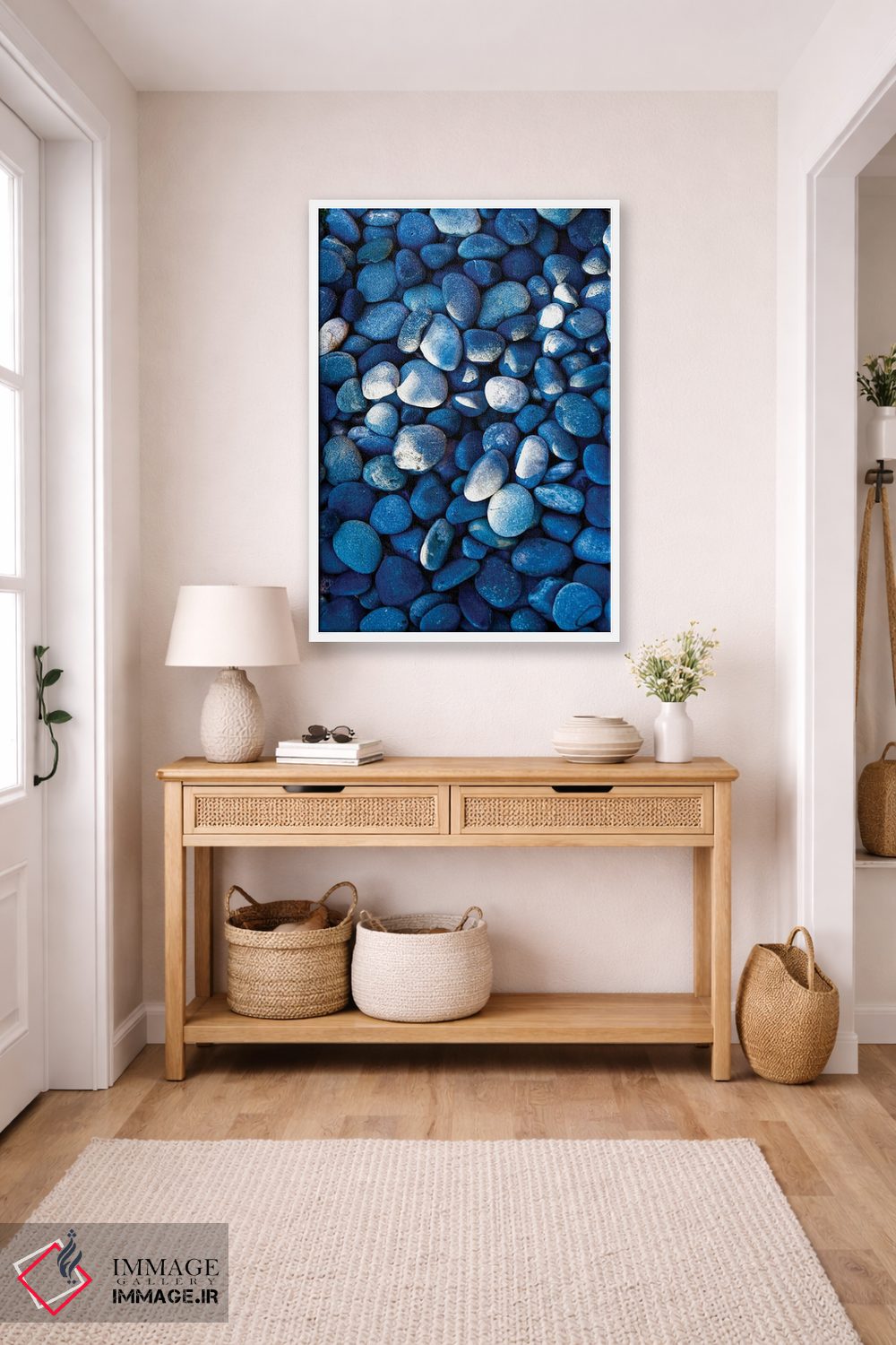 تابلو دکوراتیو New Mexico, USA of shaded rocks.,سانتا فه، نیومکزیکو با… اثر ژولین مک رابرتس - D6W