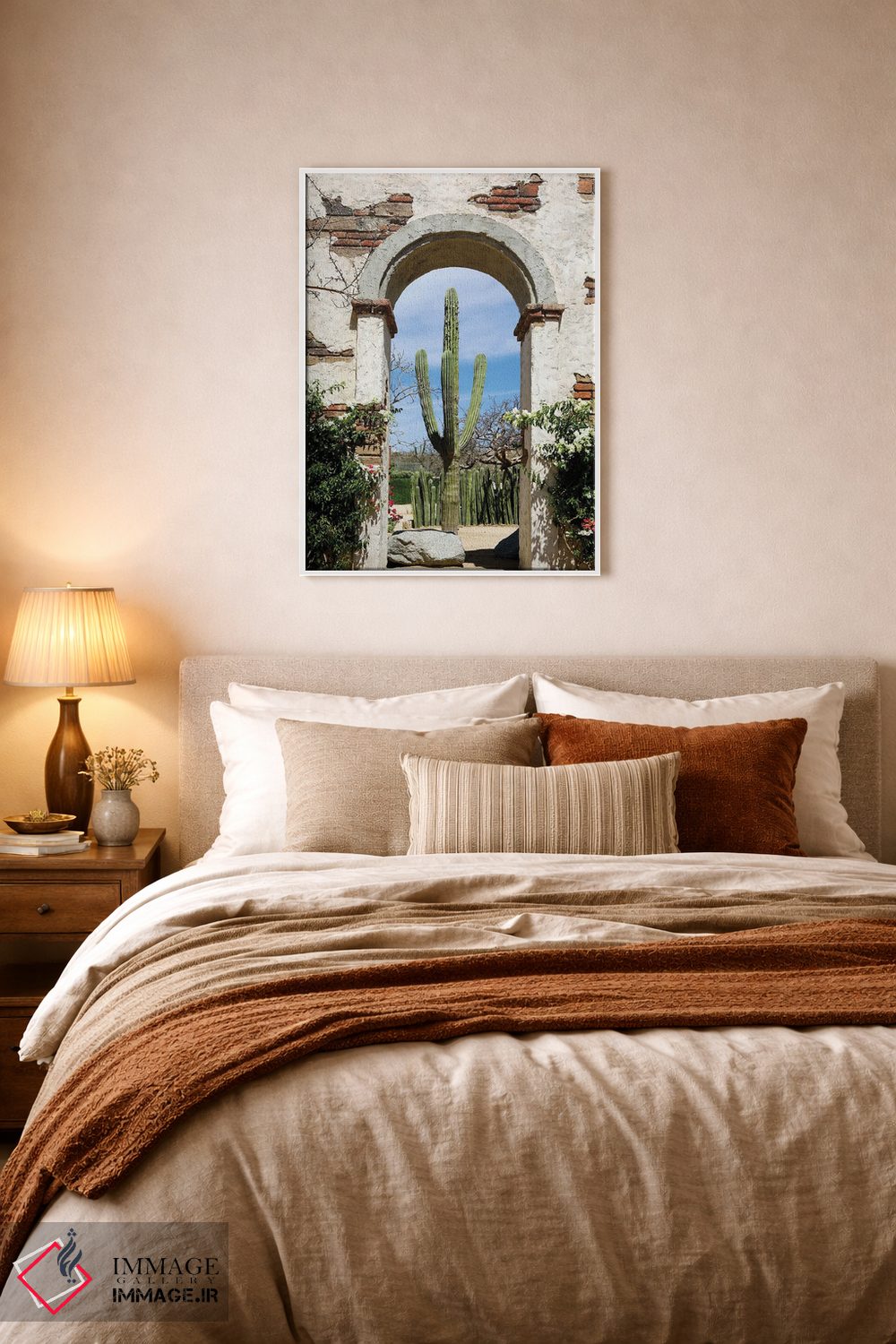 تابلو دکوراتیو Mexico.,کاکتوس در طاق ساختمان قدیمی، کابو سن لوکاس، مکز… اثر ژولین مک رابرتس - D5W