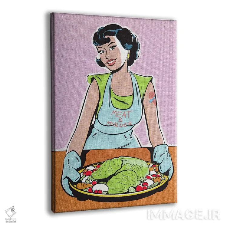 تابلو دکوراتیو گوشت یعنی قتل اثر جوزف مک درموت - نمای پرسپکتیو محصول