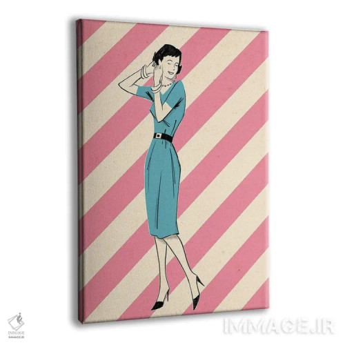 تابلو دکوراتیو زن مدرن میانه قرن دوم اثر جوزف مک درموت - نمای پرسپکتیو محصول
