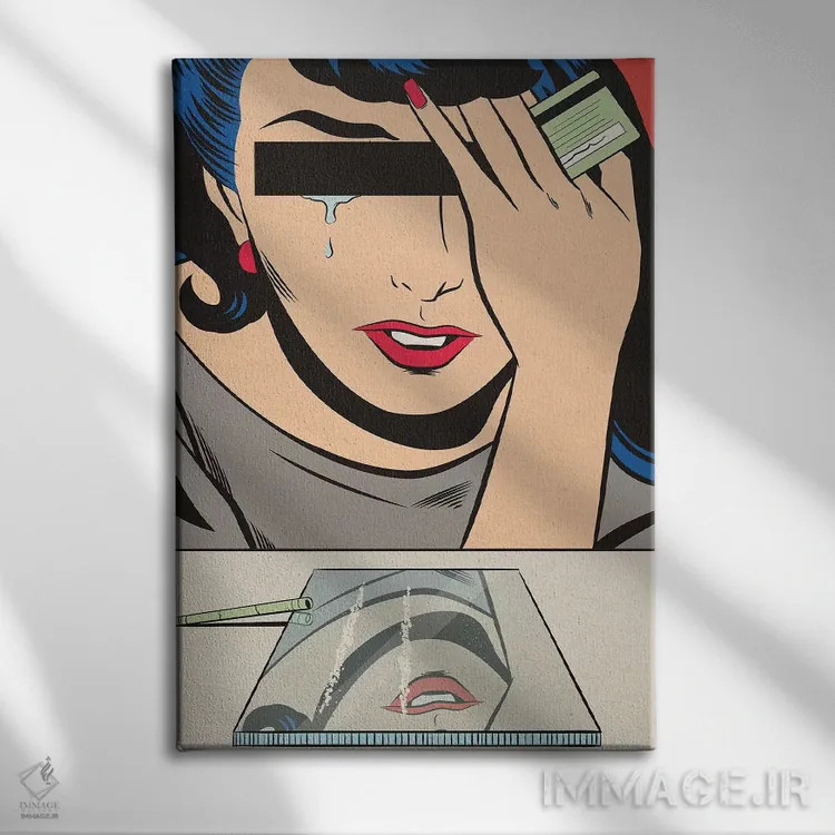 تابلو دکوراتیو کوکائین اثر جوزف مک درموت - نمای روبهرو روی دیوار