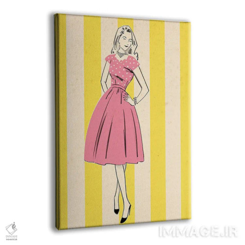 تابلو دکوراتیو زن مدرن میانه قرن سوم اثر جوزف مک درموت - نمای پرسپکتیو محصول