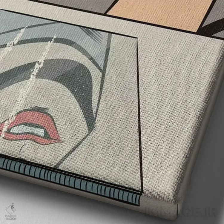 تابلو دکوراتیو کوکائین اثر جوزف مک درموت - نمای نزدیک بافت بوم