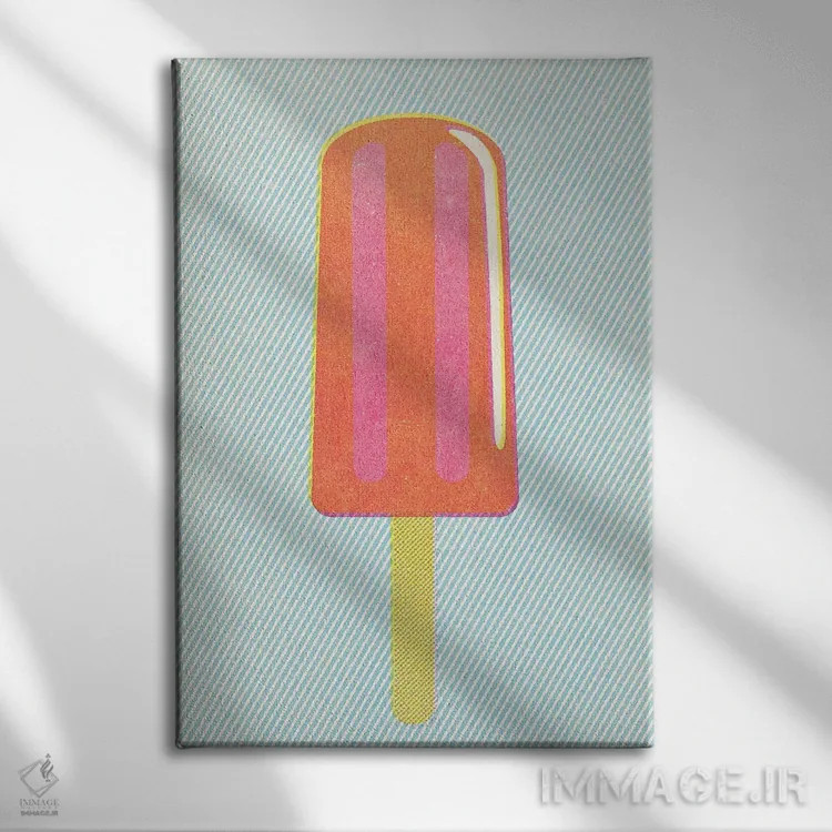 تابلو مینیمال بستنی چوبی اثر جوزف مک درموت - نمای روبهرو روی دیوار