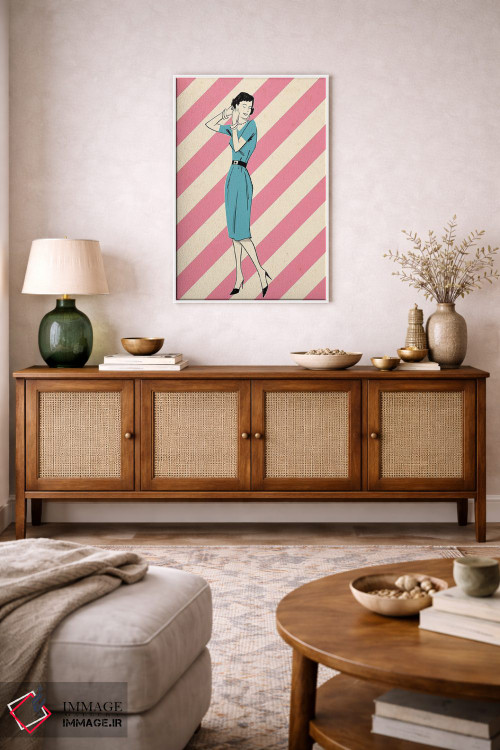 تابلو دکوراتیو زن مدرن میانه قرن دوم اثر جوزف مک درموت - D1W