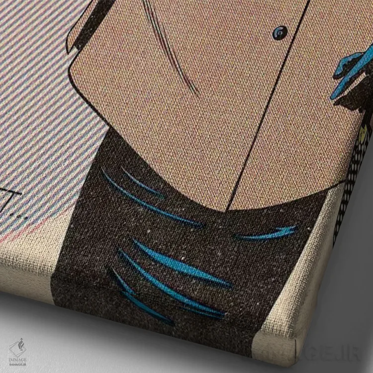 تابلو دکوراتیو زن خاکسترشده اثر جوزف مک درموت - نمای نزدیک بافت بوم