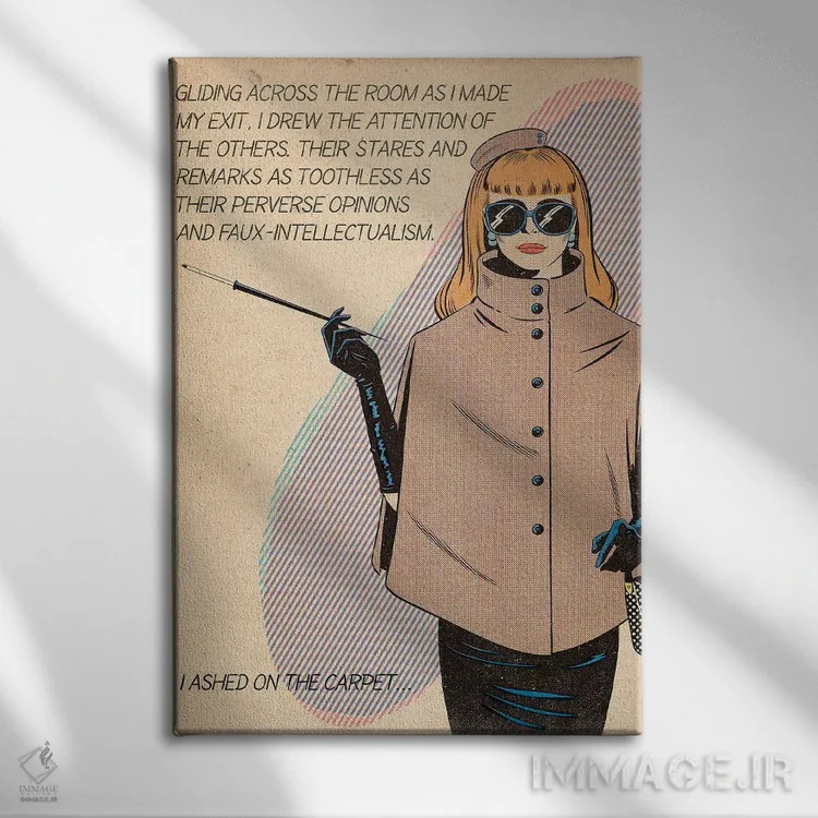 تابلو دکوراتیو زن خاکسترشده اثر جوزف مک درموت - نمای روبهرو روی دیوار