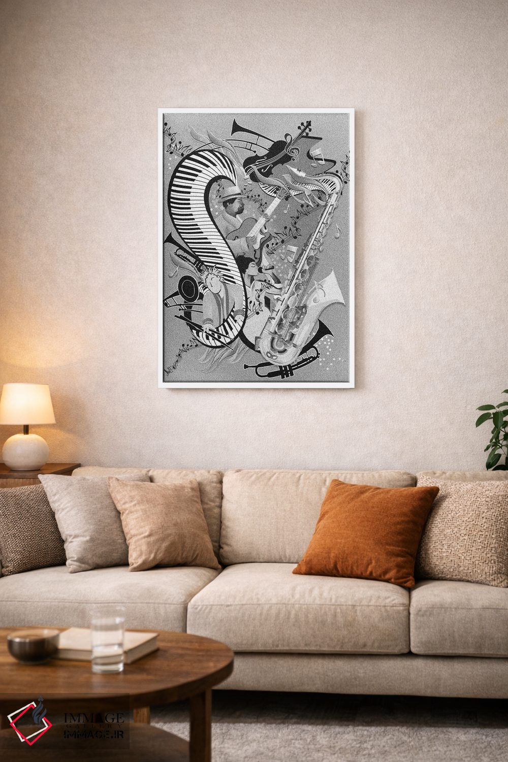 تابلو دکوراتیو اجرای داغ جز قرمز اثر جولیز - D3W