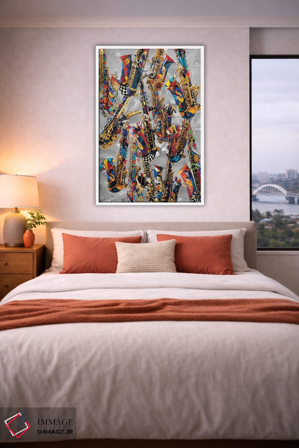 تابلو دکوراتیو ساکسوفون اثر جولیز - D4W