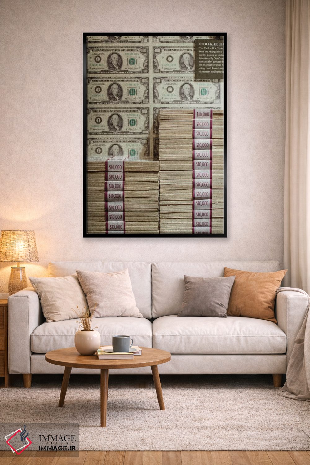 تابلو دکوراتیو Las Vegas, Nevada. USA,چاپ پول در موزه مافیا، لاس وگاس… اثر ژولین مک رابرتس - D2B