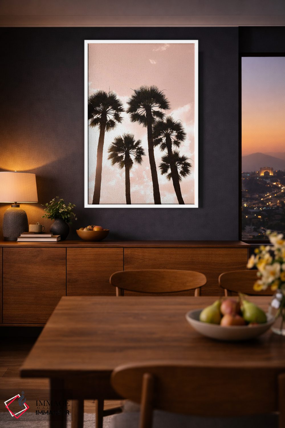 تابلو دکوراتیو Luxor, Egypt,درختان نخل، لوکسور، مصر اثر ژولین مک رابرتس - D3W