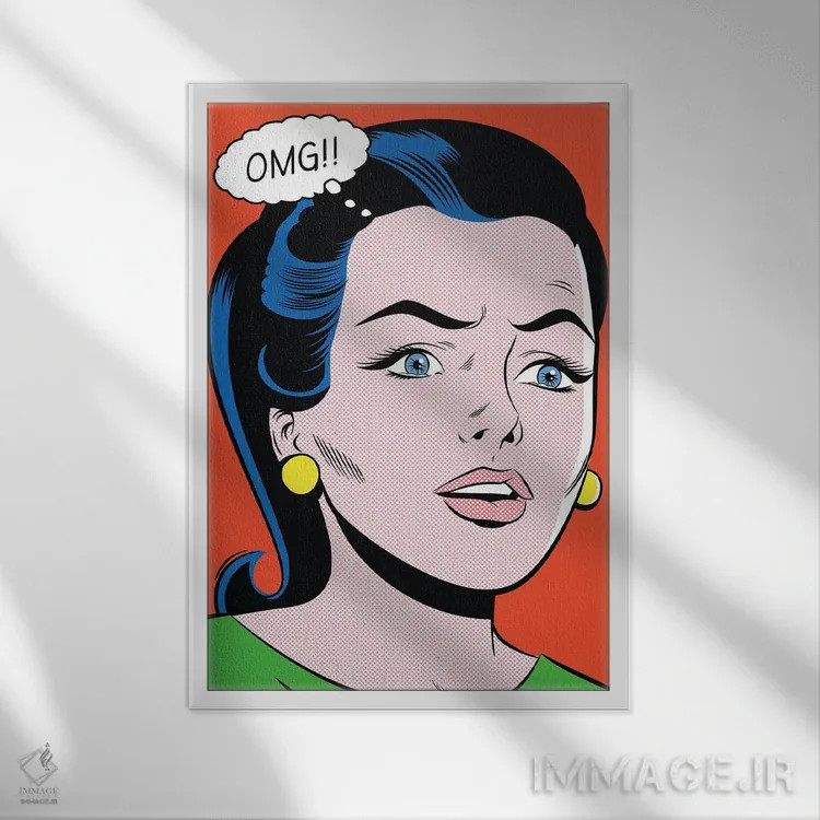 تابلو دکوراتیو اوه خدای من! اثر جوزف مک درموت - نمای قابدار سفید