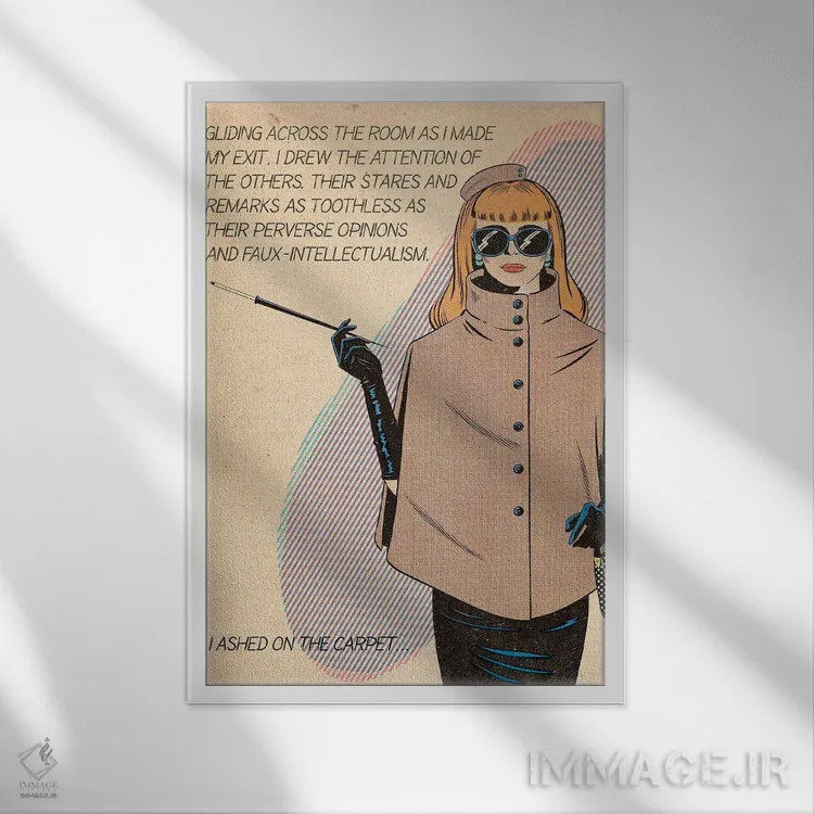 تابلو دکوراتیو زن خاکسترشده اثر جوزف مک درموت - نمای قابدار سفید