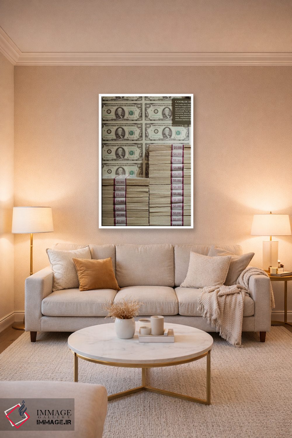 تابلو دکوراتیو Las Vegas, Nevada. USA,چاپ پول در موزه مافیا، لاس وگاس… اثر ژولین مک رابرتس - D3W