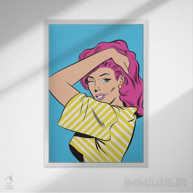 تابلو دکوراتیو زن دوم اثر جوزف مک درموت - نمای قابدار سفید