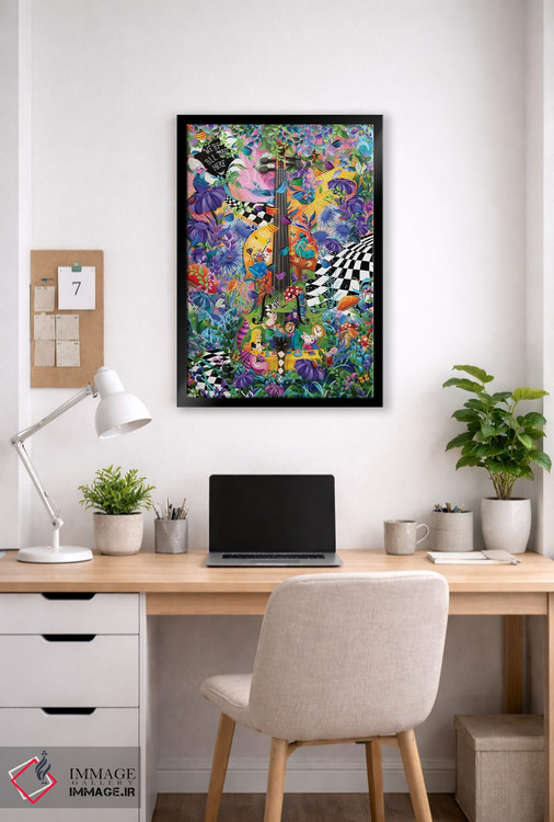 تابلو دکوراتیو اجرای مهمانی چای آلیس در سرزمین عجایب اثر جولیز - D5B