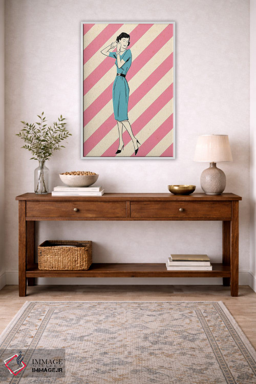 تابلو دکوراتیو زن مدرن میانه قرن دوم اثر جوزف مک درموت - D2W
