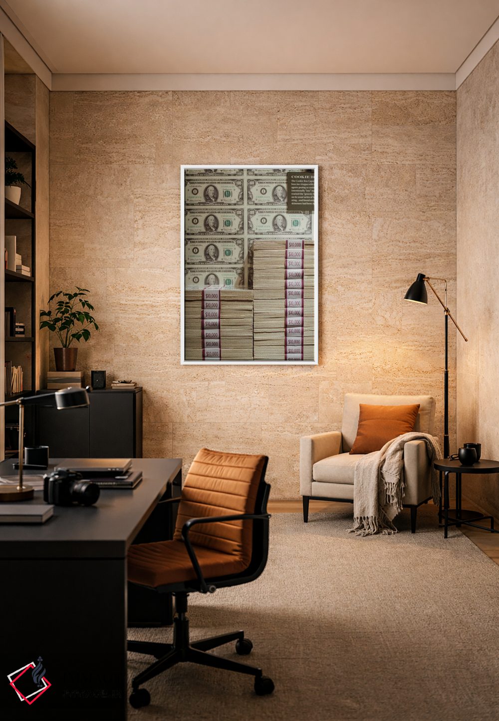 تابلو دکوراتیو Las Vegas, Nevada. USA,چاپ پول در موزه مافیا، لاس وگاس… اثر ژولین مک رابرتس - D6W