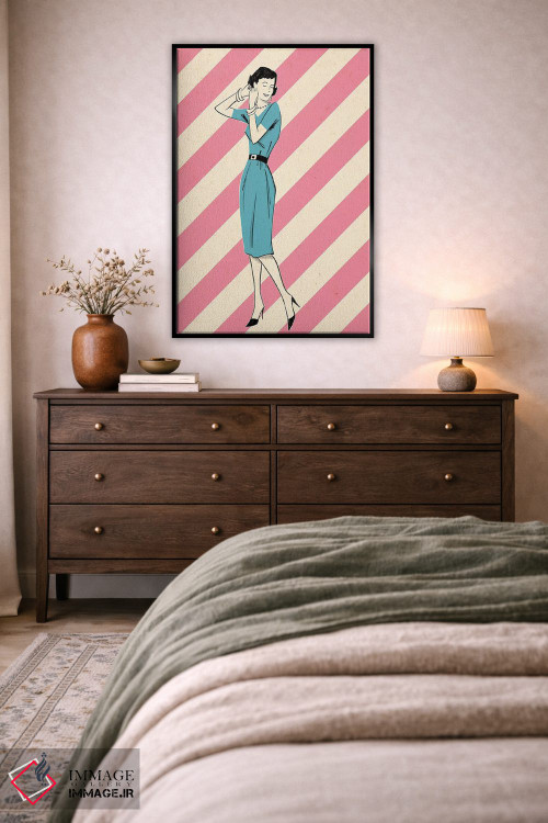 تابلو دکوراتیو زن مدرن میانه قرن دوم اثر جوزف مک درموت - D4B