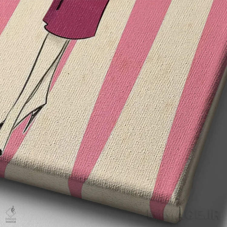 تابلو دکوراتیو زن مدرن میانه قرن اول اثر جوزف مک درموت - نمای نزدیک بافت بوم