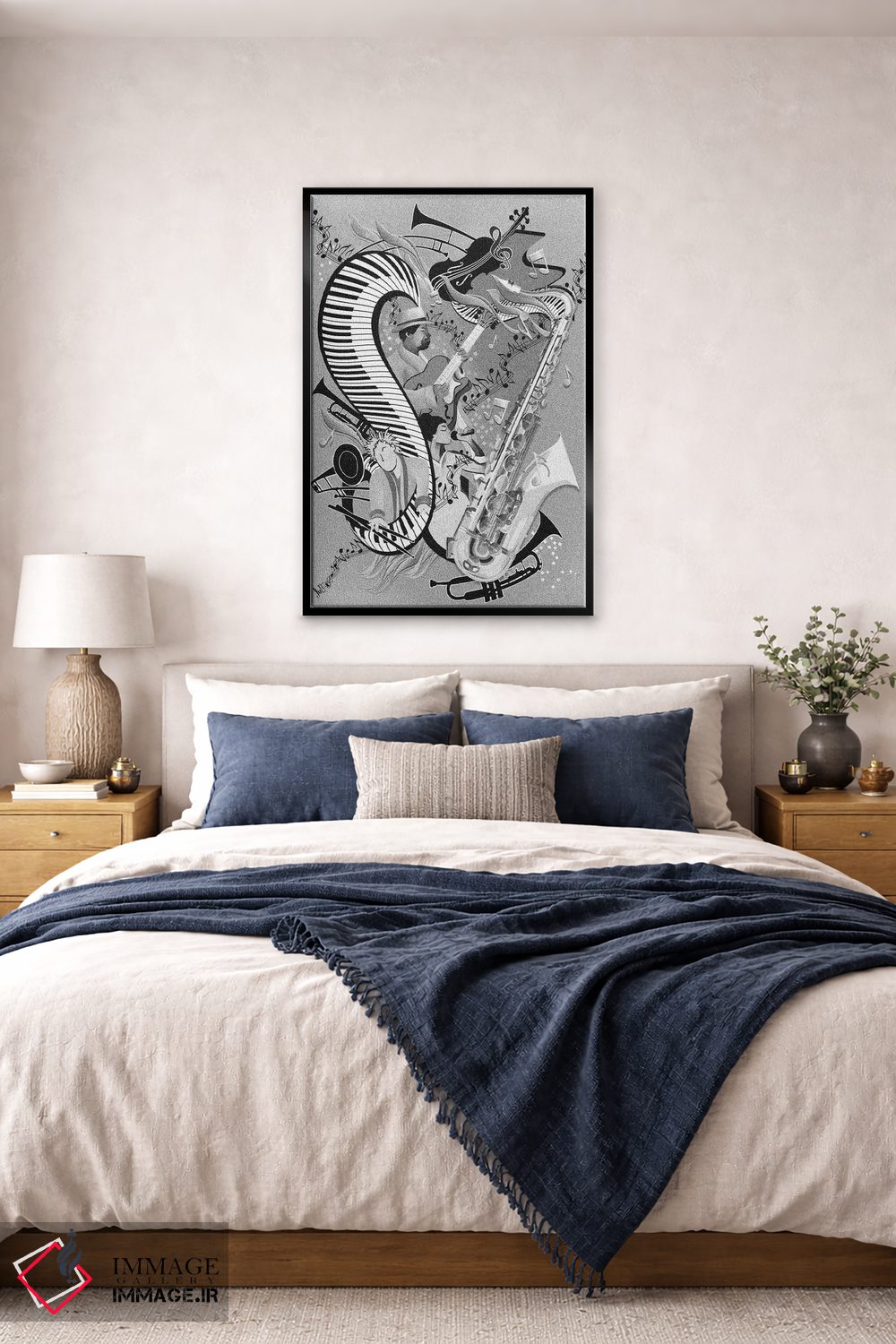 تابلو دکوراتیو اجرای داغ جز قرمز اثر جولیز - D6B