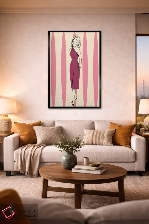 تابلو دکوراتیو زن مدرن میانه قرن اول اثر جوزف مک درموت - D2B