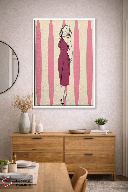 تابلو دکوراتیو زن مدرن میانه قرن اول اثر جوزف مک درموت - D1W