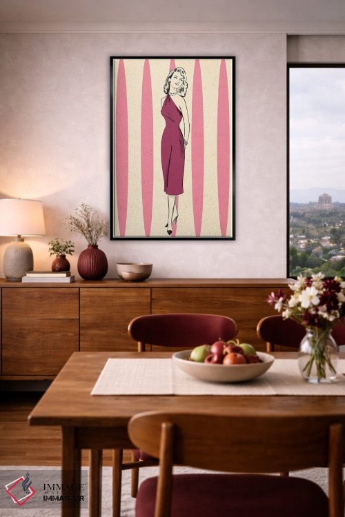 تابلو دکوراتیو زن مدرن میانه قرن اول اثر جوزف مک درموت - D3B