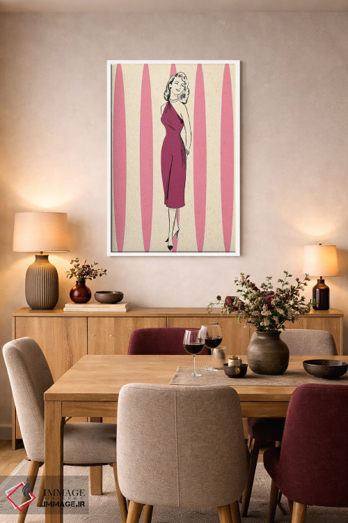 تابلو دکوراتیو زن مدرن میانه قرن اول اثر جوزف مک درموت - D5W