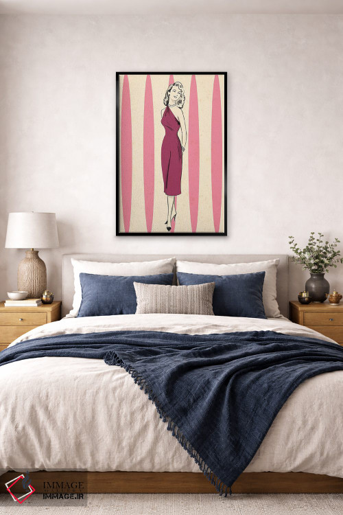 تابلو دکوراتیو زن مدرن میانه قرن اول اثر جوزف مک درموت - D6B