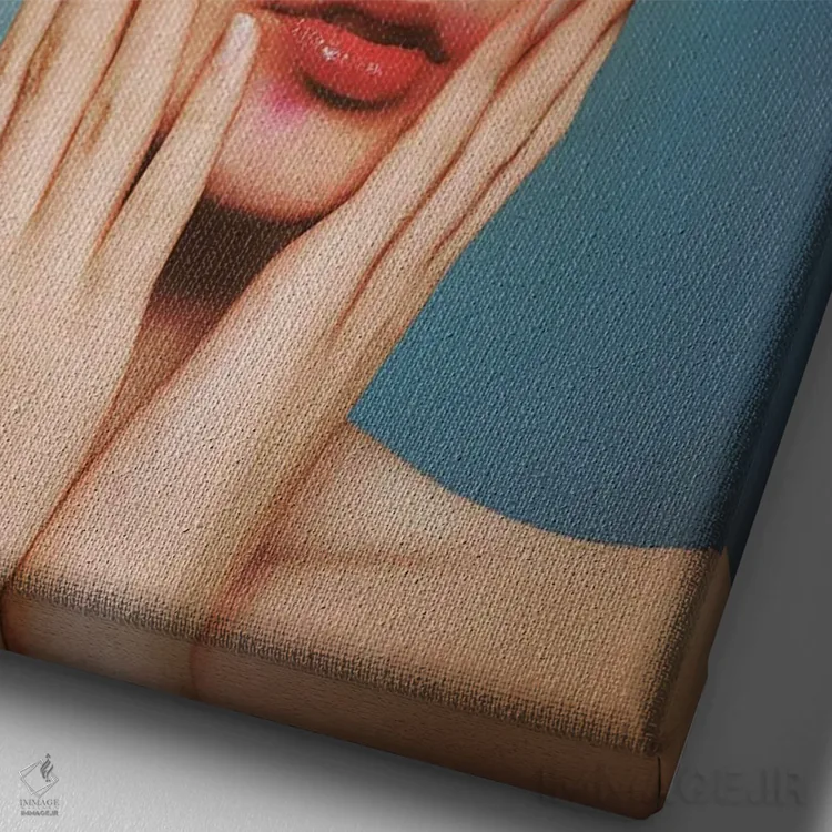 تابلو دکوراتیو شور قلب های شما اثر جردن مارشاند - نمای نزدیک بافت بوم