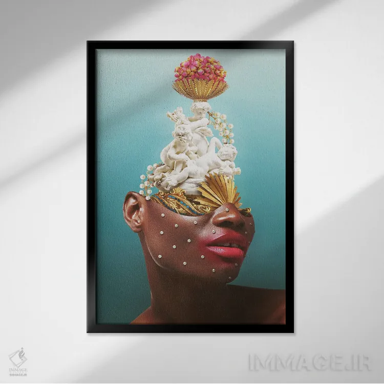 تابلو دکوراتیو صدف مادر اثر جردن مارشاند - نمای قابدار مشکی