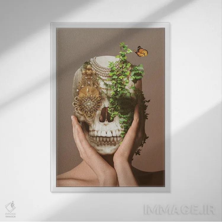 تابلو دکوراتیو یادگار اثر جردن مارشاند - نمای قابدار سفید