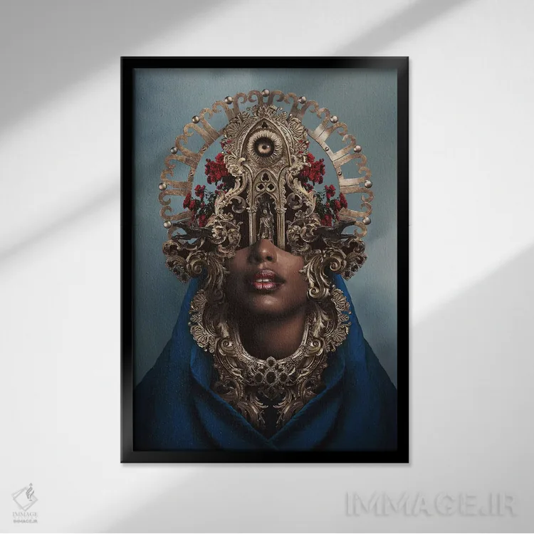 تابلو دکوراتیو تمپلوم لاسئات اثر جردن مارشاند - نمای قابدار مشکی