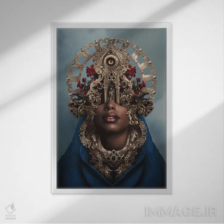 تابلو دکوراتیو تمپلوم لاسئات اثر جردن مارشاند - نمای قابدار سفید