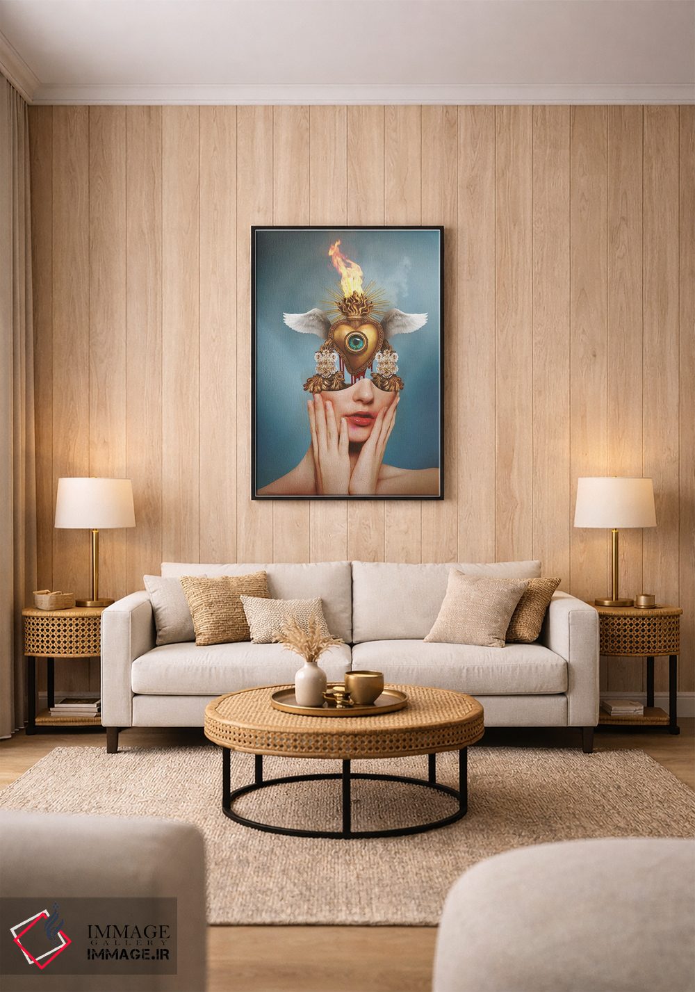 تابلو دکوراتیو شور قلب های شما اثر جردن مارشاند - D1B