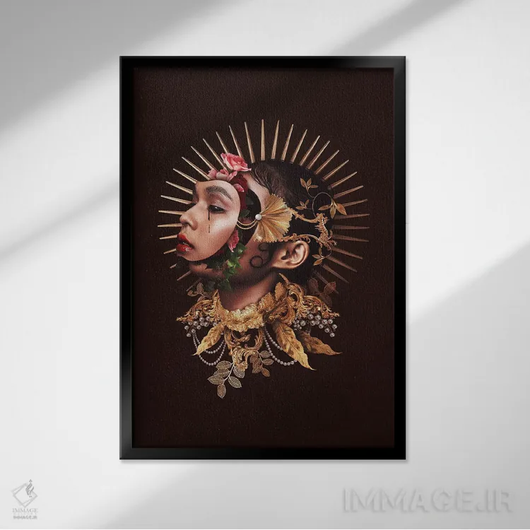 تابلو دکوراتیو بدون عنوان اثر جردن مارشاند - نمای قابدار مشکی