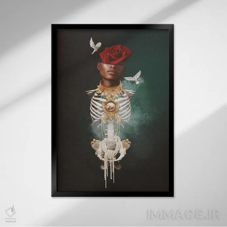 تابلو دکوراتیو ویرگو مورتم اثر جردن مارشاند - نمای قابدار مشکی