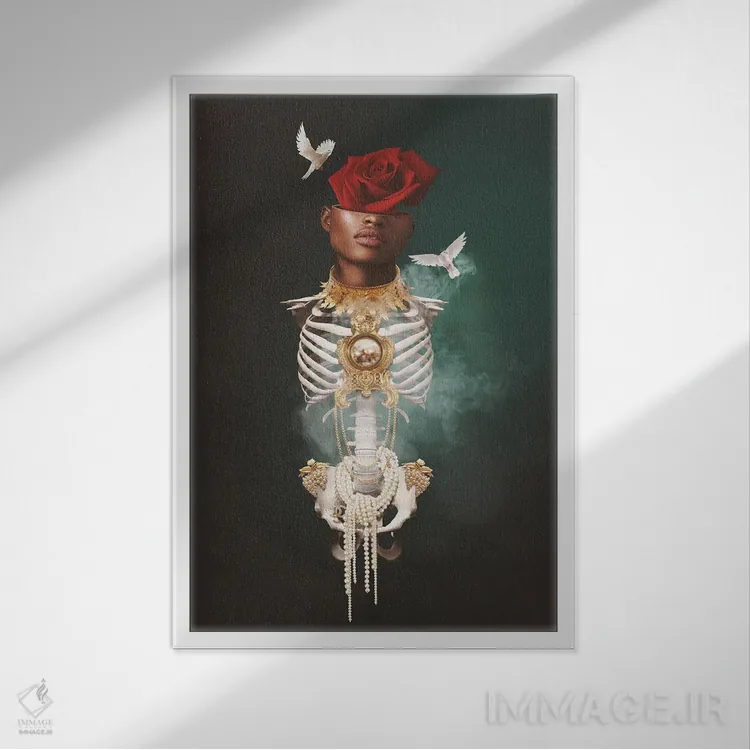 تابلو دکوراتیو ویرگو مورتم اثر جردن مارشاند - نمای قابدار سفید