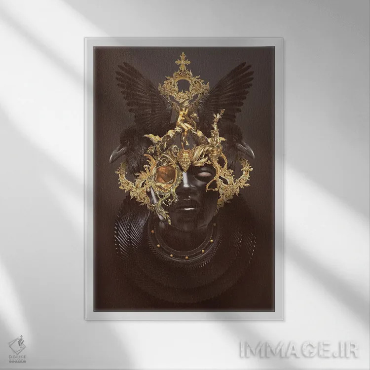 تابلو دکوراتیو لازاروس اثر جردن مارشاند - نمای قابدار سفید