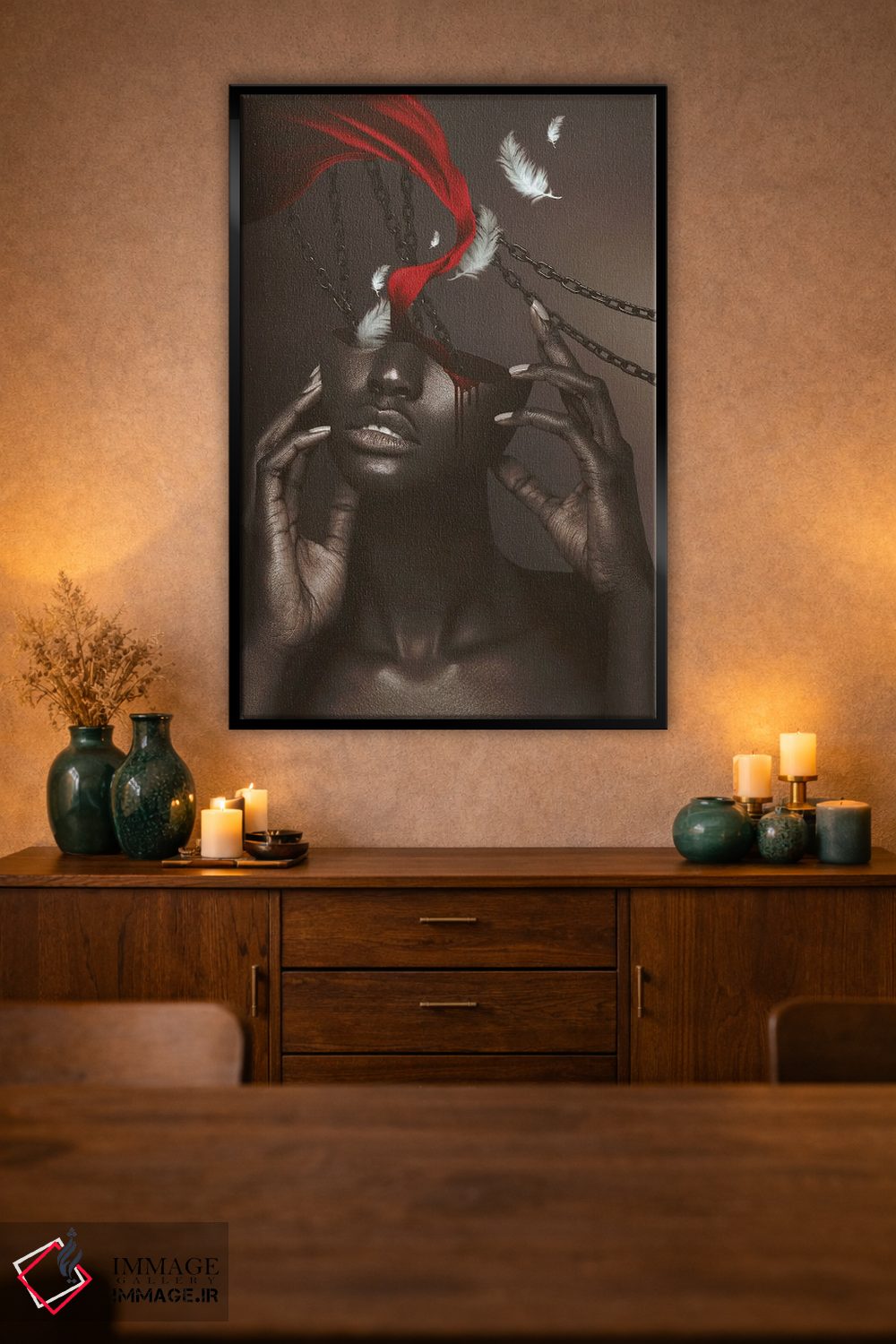 تابلو دکوراتیو زنجیرها اثر جردن مارشاند - D2B