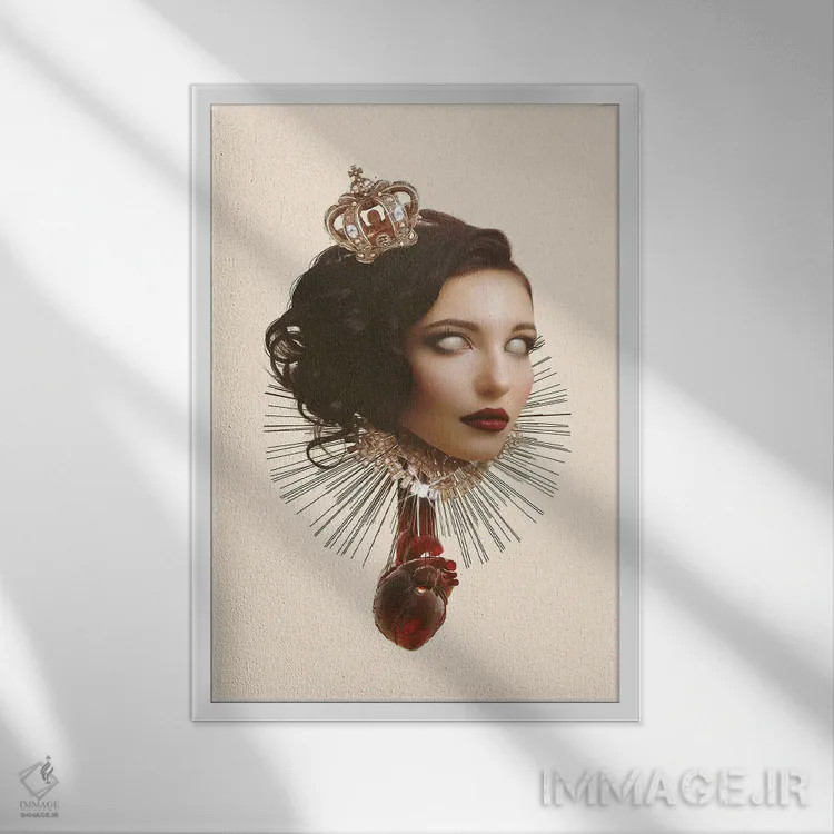 تابلو دکوراتیو دومینه کرده اثر جردن مارشاند - نمای قابدار سفید