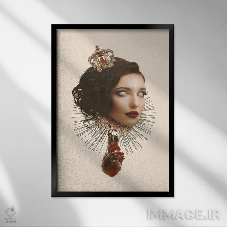 تابلو دکوراتیو دومینه کرده اثر جردن مارشاند - نمای قابدار مشکی