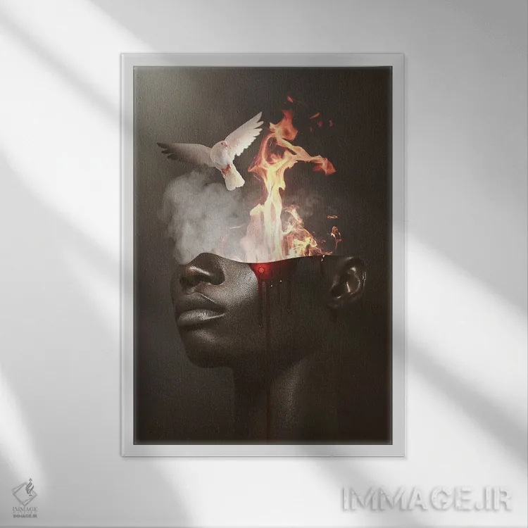 تابلو دکوراتیو امید اثر جردن مارشاند - نمای قابدار سفید