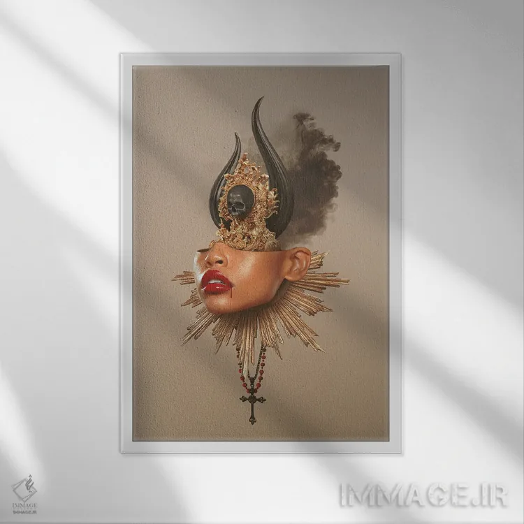 تابلو دکوراتیو دومینا ابسکورا اثر جردن مارشاند - نمای قابدار سفید