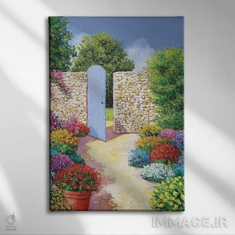 تابلو دکوراتیو باغ مخفی اثر ژان-مارک یانیاچیک - نمای روبهرو روی دیوار