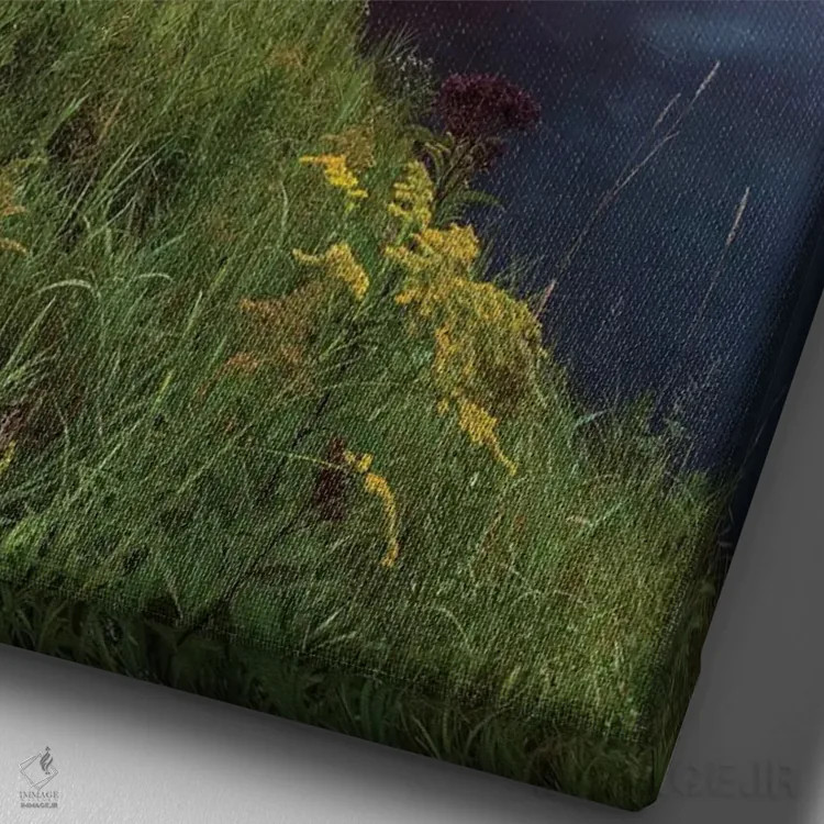 تابلو دکوراتیو Maine,طلوع خورشید بر رود ماتاوام کیگ جاری در وایت پی… اثر جری و مارسی مانکمن - نمای نزدیک بافت بوم