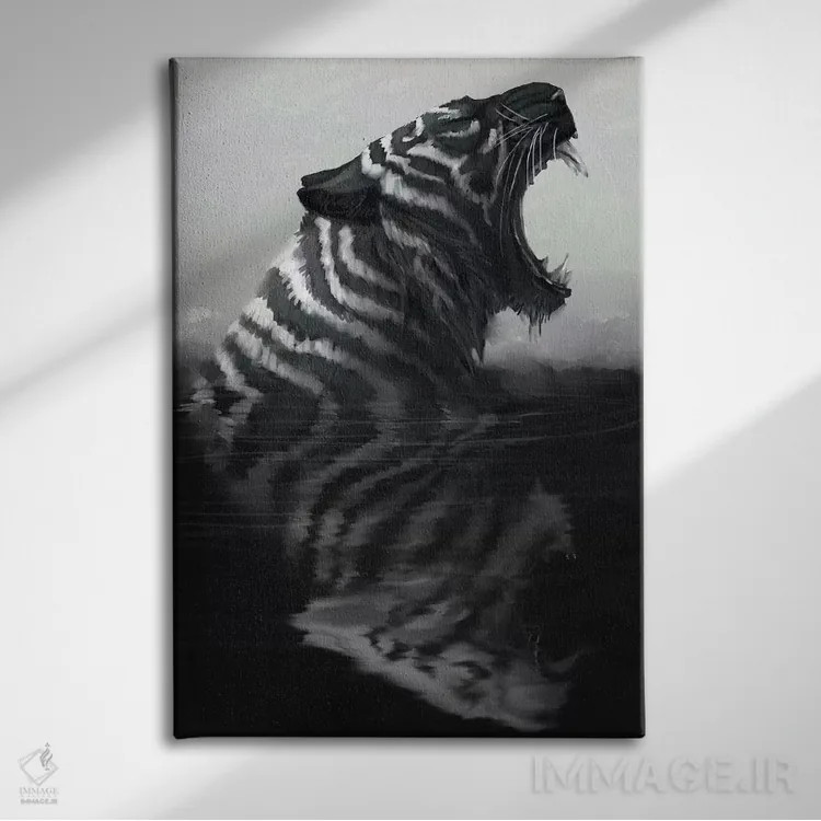 تابلو دکوراتیو وارونه اثر جید مری ین - نمای روبهرو روی دیوار
