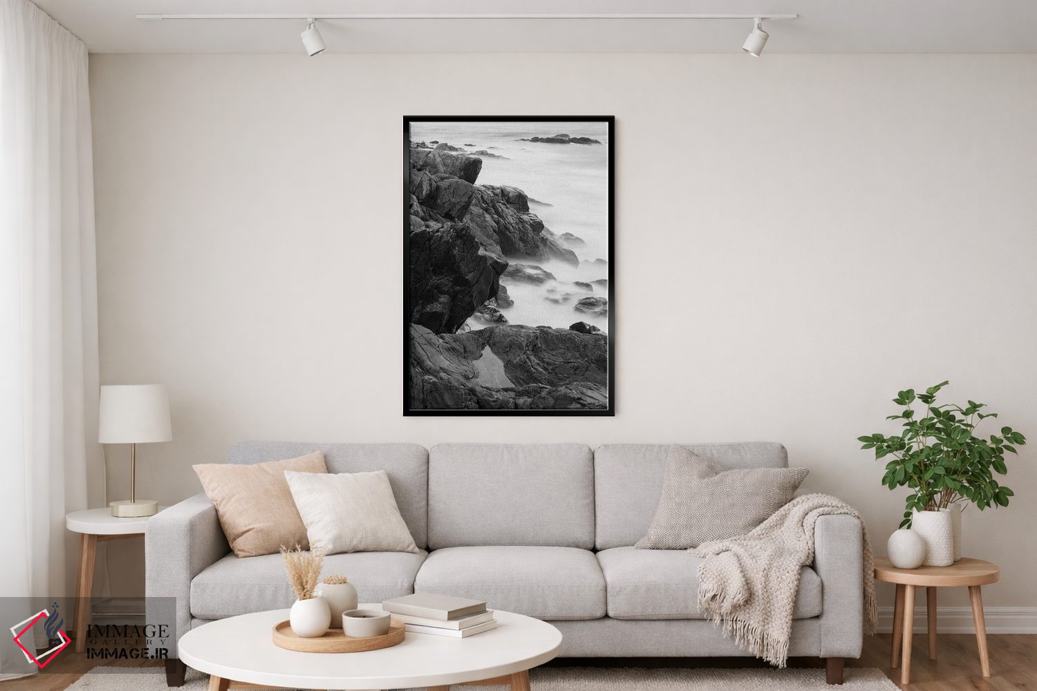 تابلو دکوراتیو Rye, New Hampshire II,صخره ها و موج ها، پارک ایالتی… اثر جری و مارسی مانکمن - D6B